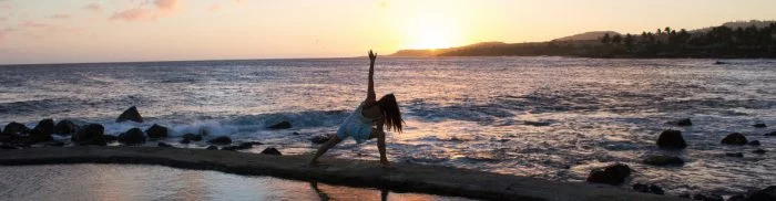 Yoga overlooking ocean newletter