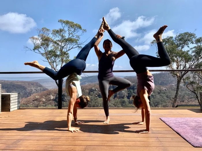 Blue Mountains Yoga Retreat Handstand practice