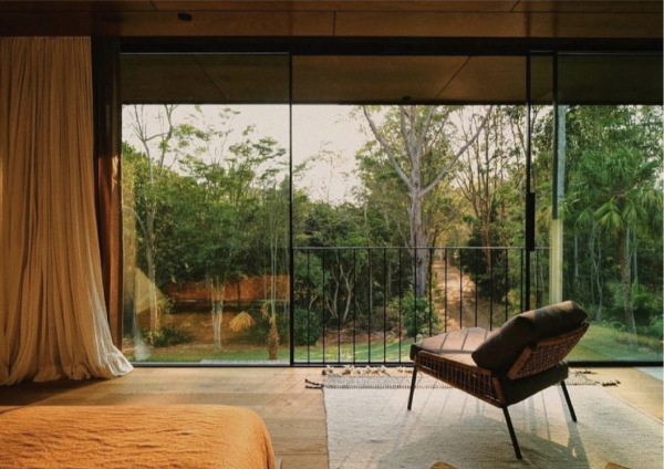 Soma Byron Bay Yoga Retreat - view out the window to the forest and hinterland.